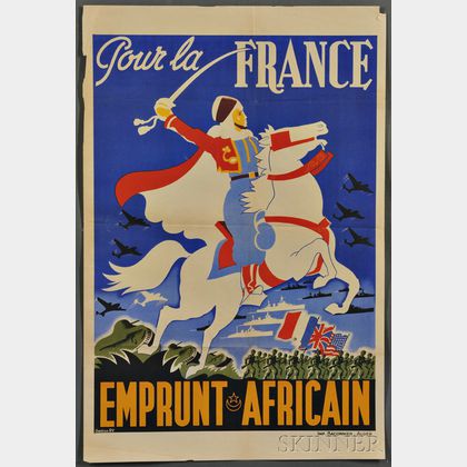 WWII, French Campaign in North Africa, Eight Posters.