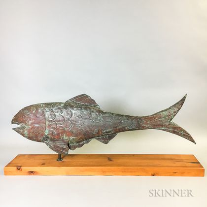 Molded Copper Codfish Weathervane
