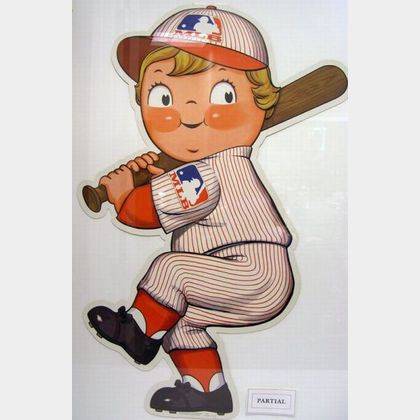 Five Large Campbell Soup Kids Lithograph Baseball and Football Players
