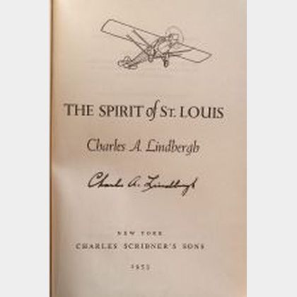 Lindbergh, Charles A., (1902-1974),Signed copy