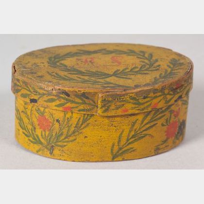 Small Paint Decorated Covered Box