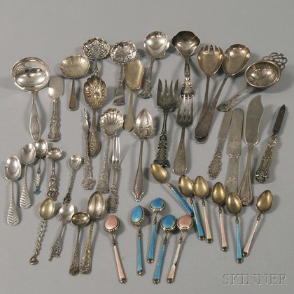 Assorted Group of Silver and Silver-plated Flatware