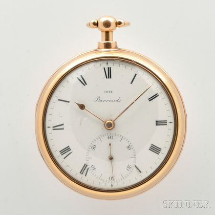 Barrauds 18kt Gold Pair-cased Watch