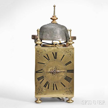 Oversize Brass and Steel Lantern Clock