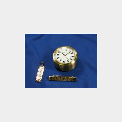 Two Jewelry Items and a Desk Clock