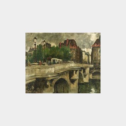 Maurice Fallies (French, 20th Century) Pont Neuf, Paris