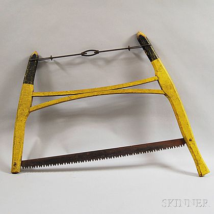Yellow-painted Hand-saw