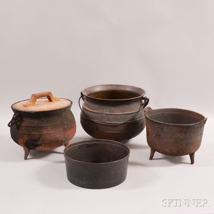 Four Cast Iron Pots