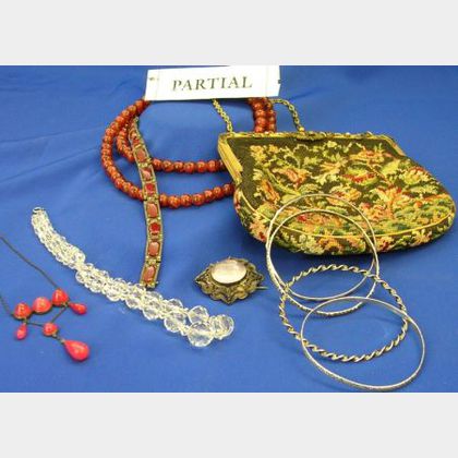 Assorted Vintage Estate and Costume Jewelry, two bags. 