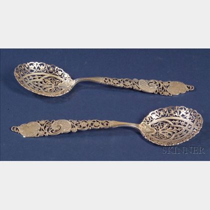 Pair of Edwardian Silver Bon-bon Spoons