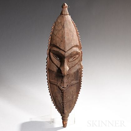 New Guinea Carved Wood Ancestor Mask