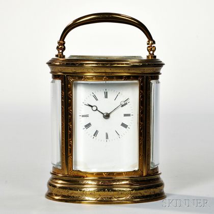 Japy Freres Oval Carriage Clock