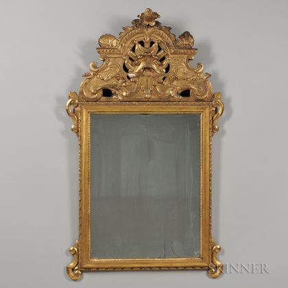 Baroque-style Giltwood Mirror