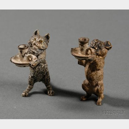 Two Miniature Austrian Cold Painted Bronze Figures of Animals