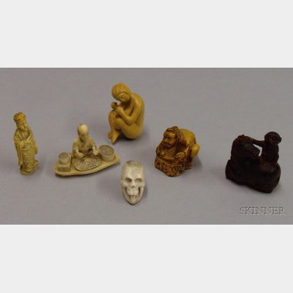 Six Netsuke and Other Asian Carvings