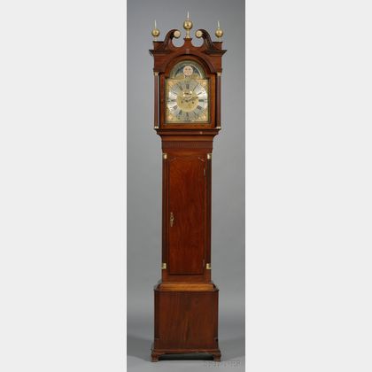 Carved Mahogany Tall Case Clock