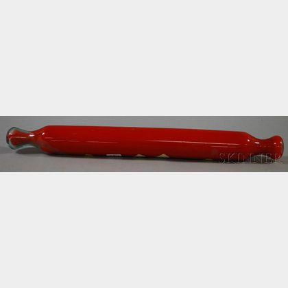Late Victorian Blown Glass Whimsey Rolling Pin