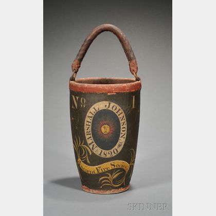 Paint-decorated Leather Fire Bucket