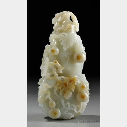 Jade Double-gourd Vase and Cover