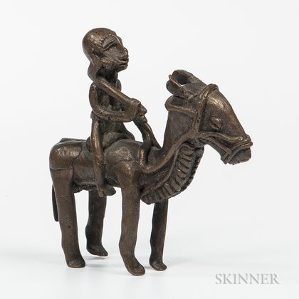 Akan Bronze Equestrian Figure