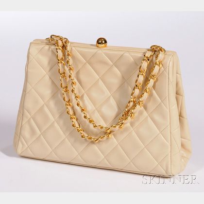 Chanel Cream-colored Quilted Purse