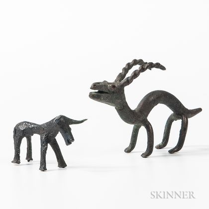Two Senufo Bronze Animals