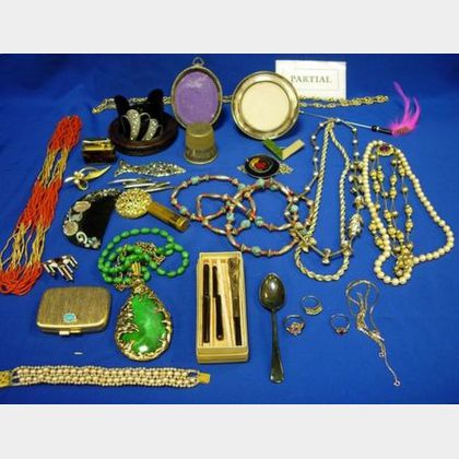 Group of Costume Jewelry and Miscellaneous Silver