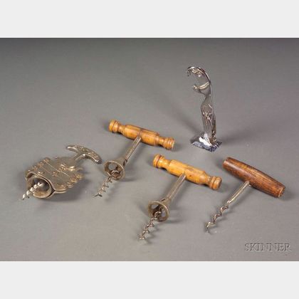 Group of Five Vintage Corkscrews
