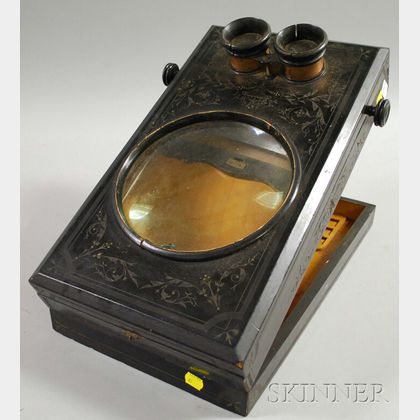 Victorian Ebonized Table-top Stereopticon Viewer