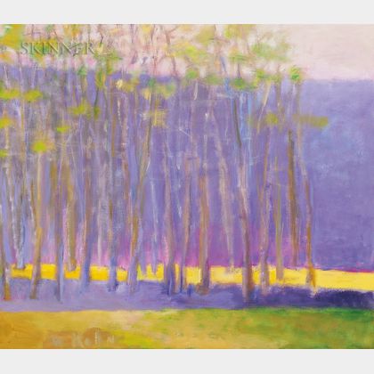 Wolf Kahn (German/American, b. 1927) Purple Tree Screen