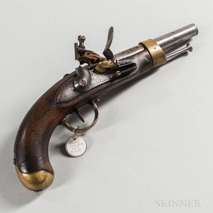 French Model An XII Flintlock Pistol