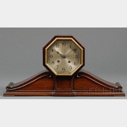 Mahogany Octagonal-top Mantel Clock by Waltham