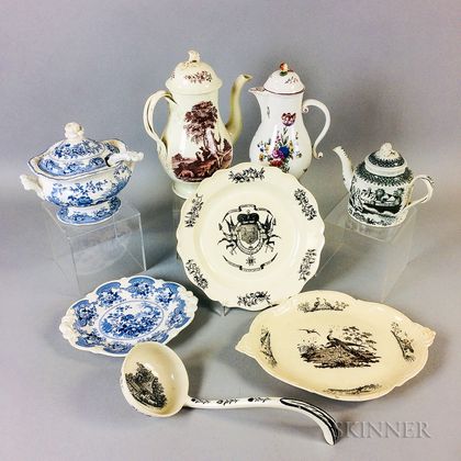 Group of Mostly Transfer-decorated Ceramic Tableware