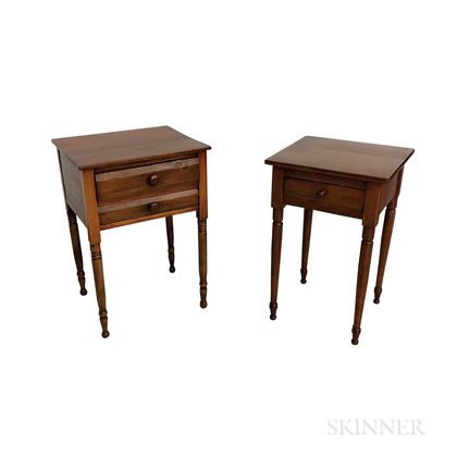 Two Country One- and Two-drawer Stands. Estimate $150-200