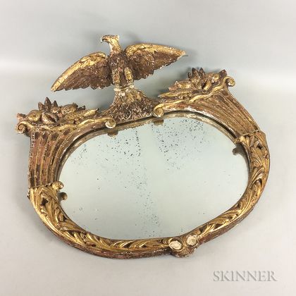 Carved Gilt-gesso Eagle Mirror
