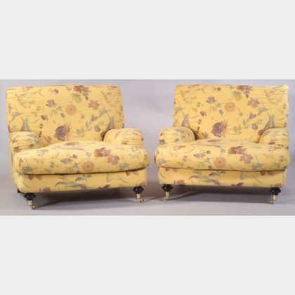 Pair of Contemporary Roche Bobois Club Chairs