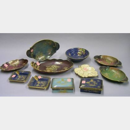 Eleven Assorted Carlton Ware Decorated Ceramic Table Items