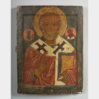 Russian Icon of a Bishop Saint