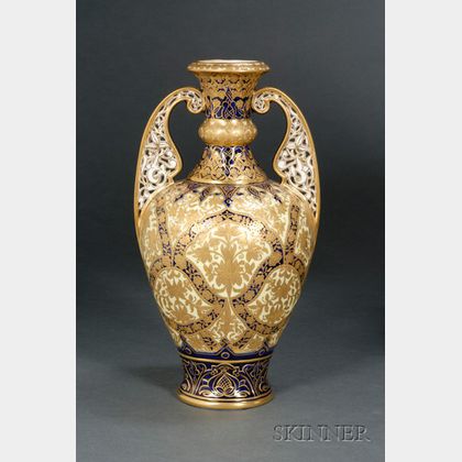 Royal Crown Derby Persian Style Porcelain Vase