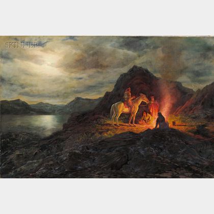 Henry Raschen (American, 1854-1937) Campfire Stories