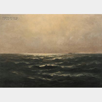 Wesley Elbridge Webber (American, 1841-1914) Moonlight on the Sea