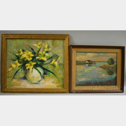 Two Works: Ralph Taylor (American, 1896/97-1978),Still Life with Lilies