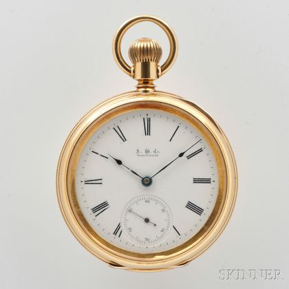 merican Watch Company 18kt Gold "Model 1872" Open Face Watch