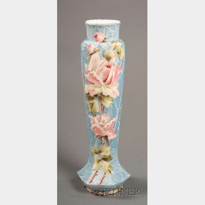 Kelva Enamel Decorated Glass Vase