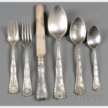 Partial Tiffany & Co. Sterling "Wave Edge" Flatware Service