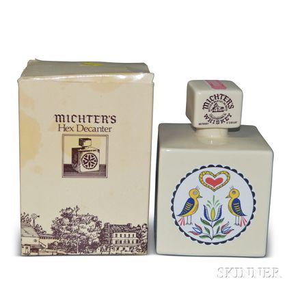 Michters Hex Decanter, 1 4/5 quart bottle (oc) 