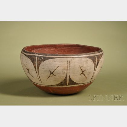 American Indian Slip Decorated Pottery Pot