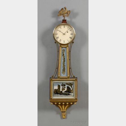 Mahogany "Banjo" Clock by E. Howard
