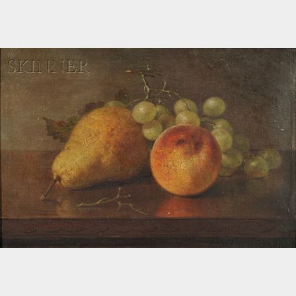 Robert Spear Dunning (American, 1829-1905) Tabletop Still Life with Fruit