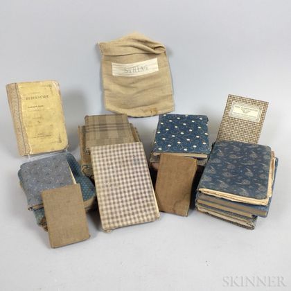 Small Group of 19th Century Cloth-covered School Books. Estimate $200-250